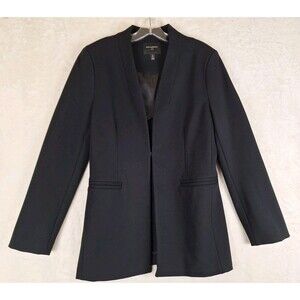 Banana Republic Women's Small Blazer Jacket Ponte Suit Coat Hook Rayon Stretch